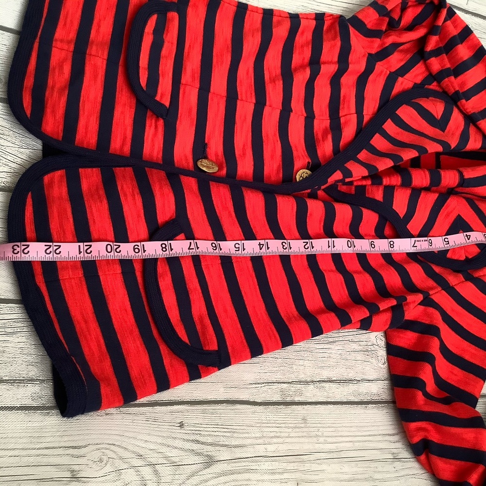 CAbi Au Revoir Nautical Striped Topper Blazer Size Small #224… - Picture 5 of 8